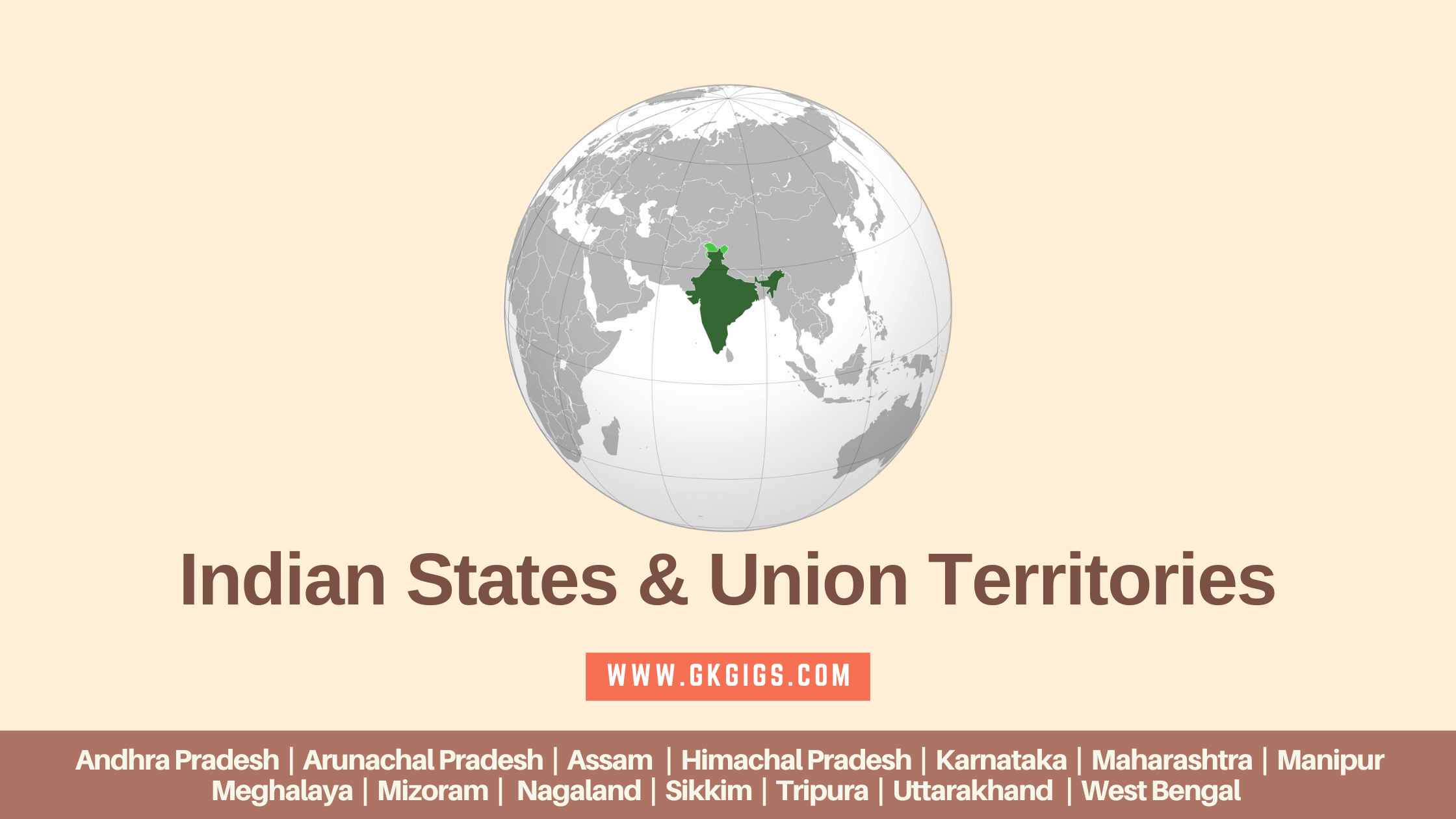 Complete List Of Indian States & Union Territories (2024) GkGigs