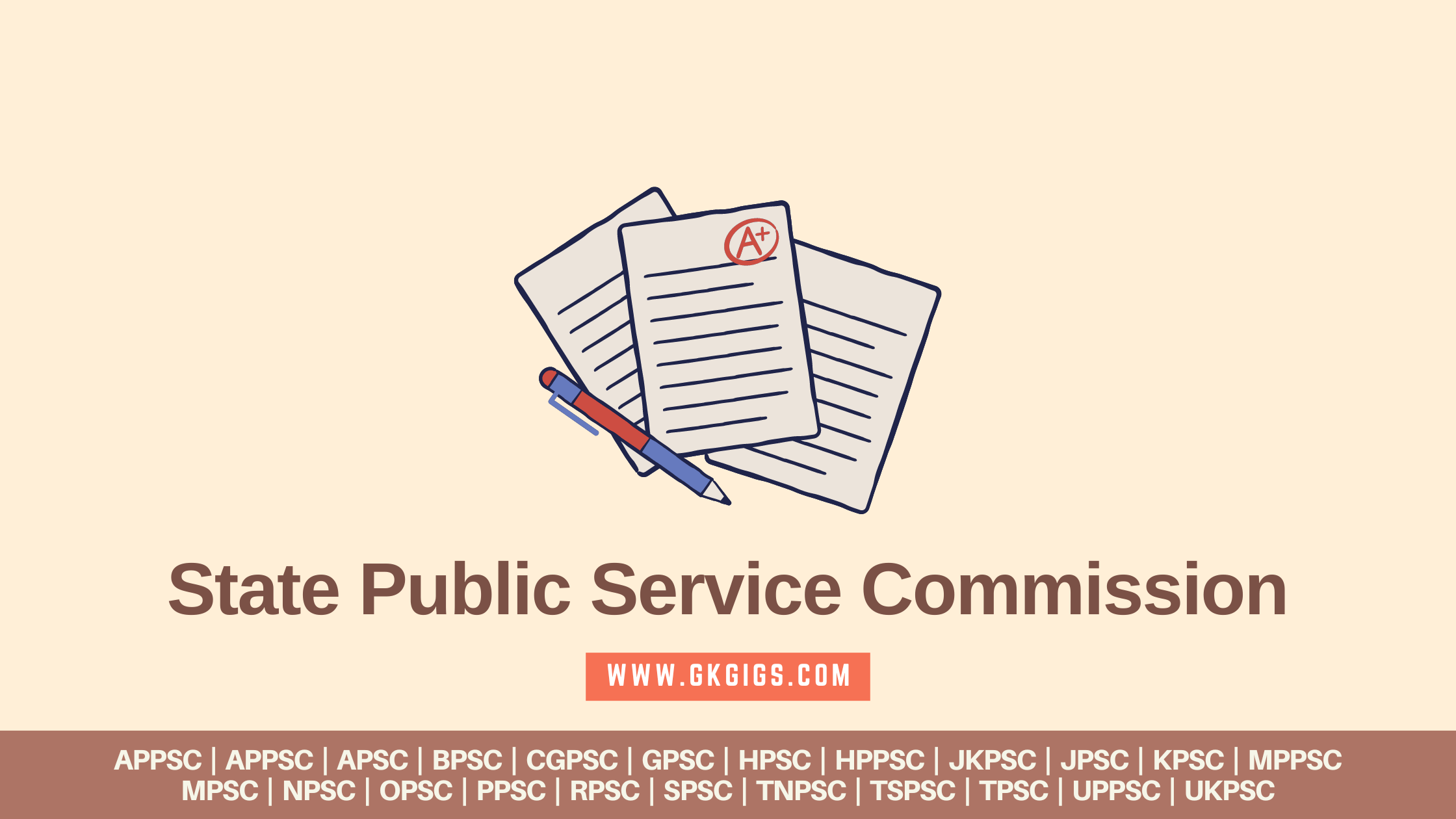 State Public Service Commission List State PSC's Exam List