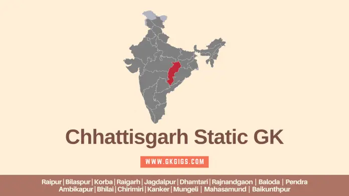 Chhattisgarh Gk Questions