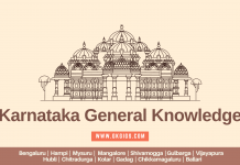 Karnataka General knowledge Questions and Answers
