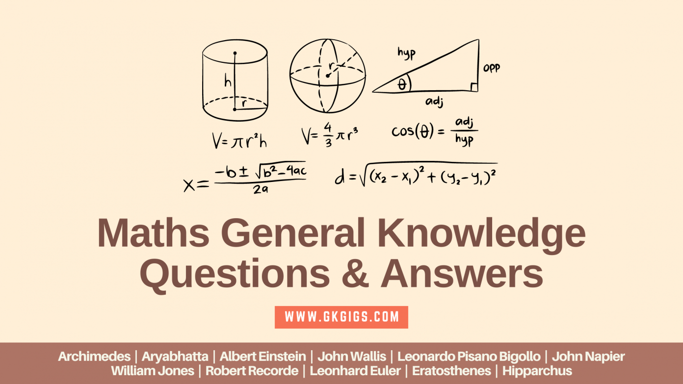 100+ Maths General Knowledge Questions And Answers PDF