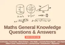 Maths General Knowledge Questions And Answers