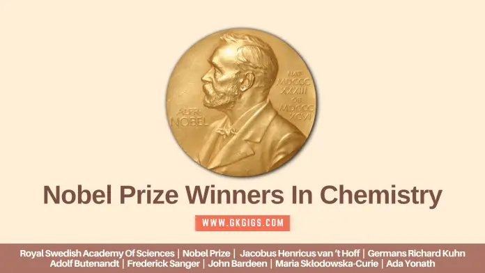 Nobel Prize Winners In Chemistry