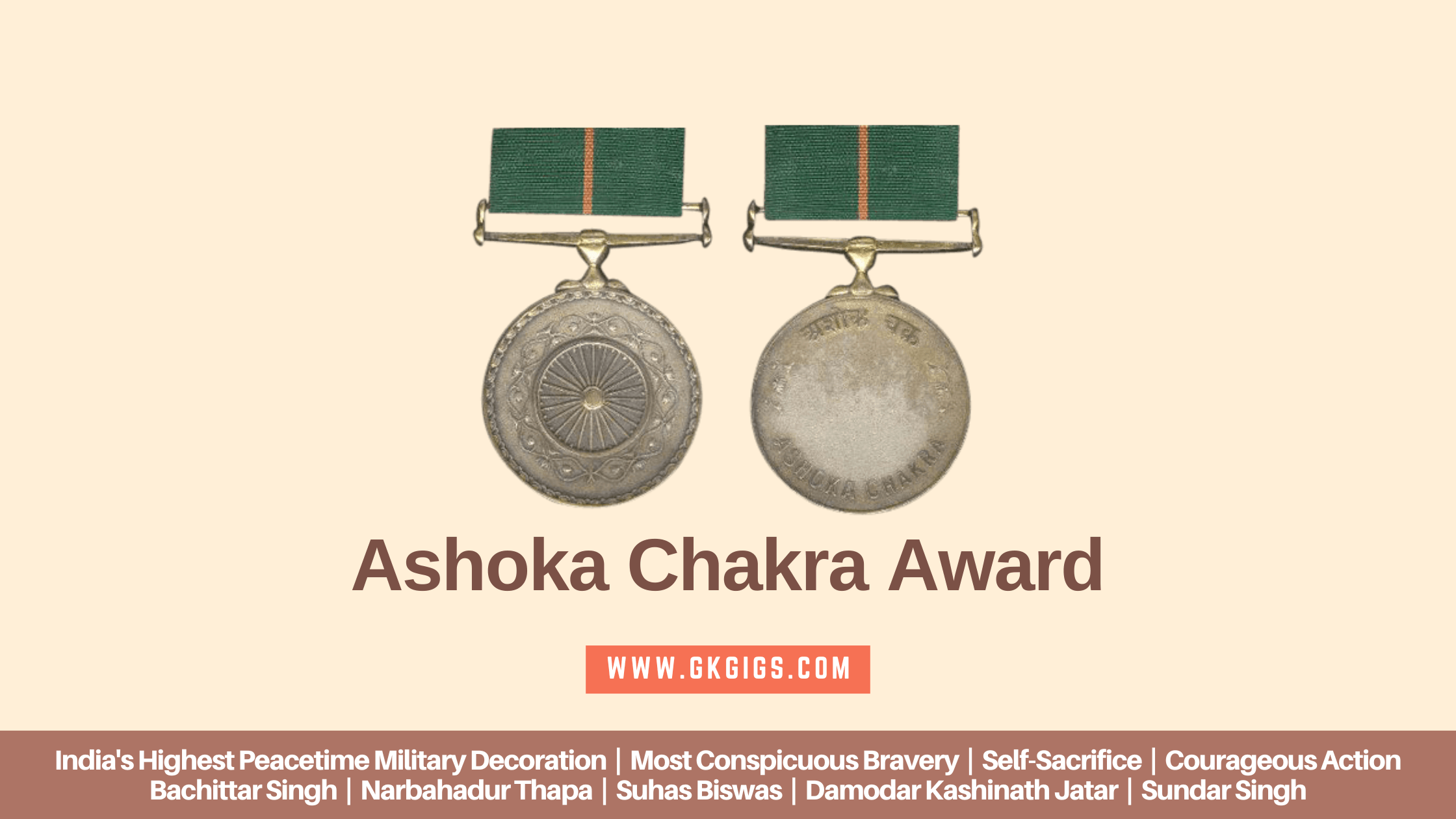Ashoka Chakra Award List Of 86 Recipients GkGigs