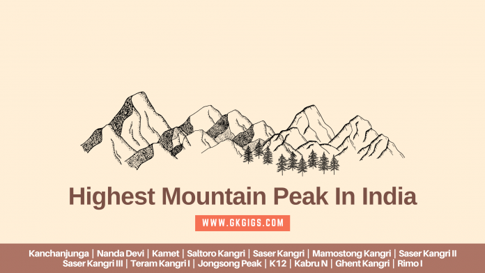 Highest Mountain Peak In India