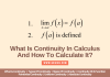 Continuity In Calculus